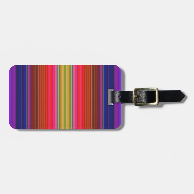 Regenbogenstreifen Gepäckanhänger (Vorderseite horizontal)