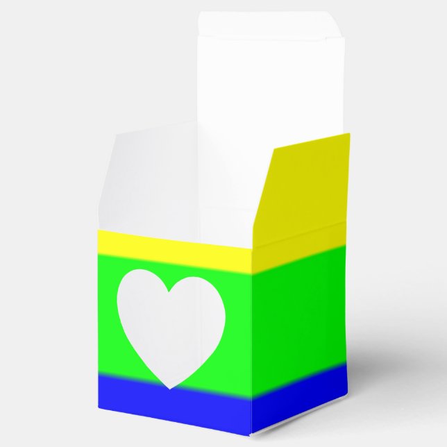 Regenbogenstreifen Geschenkschachtel (Geöffnet)