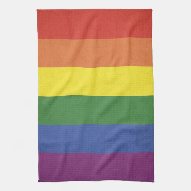 Regenbogenstreifen Geschirrtuch (Vertikal)