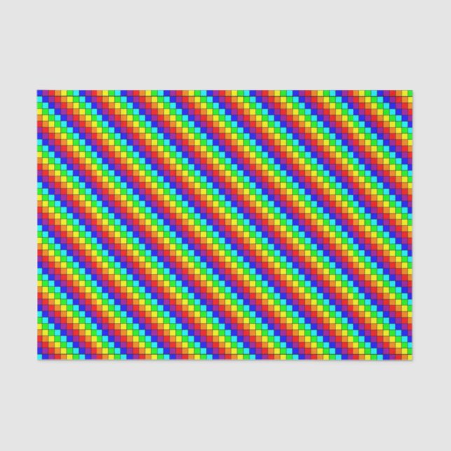 Regenbogenstreifen - Gewebepapier Seidenpapier (Vorderseite)