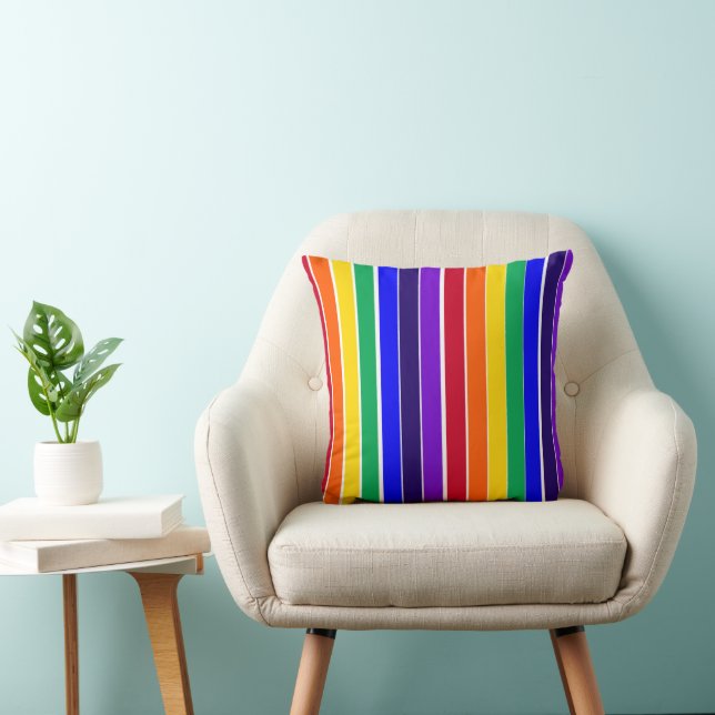 Regenbogenstreifen Kissen (Stuhl )