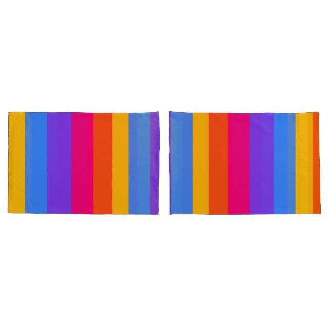 Regenbogenstreifen Kissenbezug (Rückseite-Set)