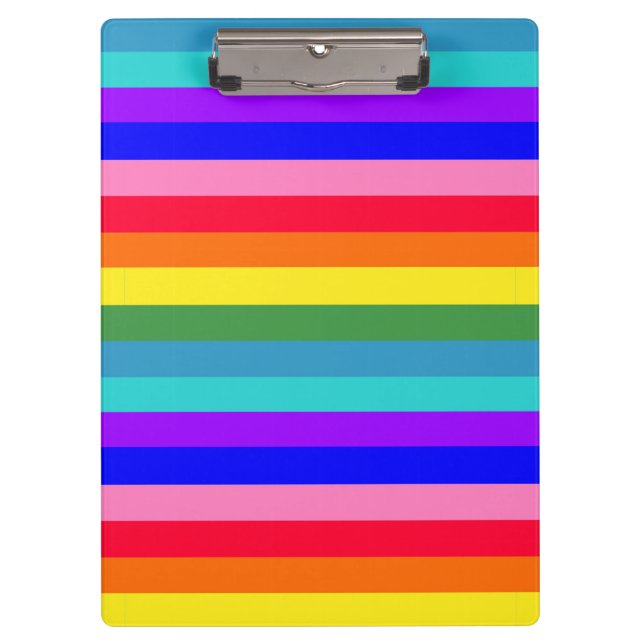 Regenbogenstreifen Klemmbrett (Vorderseite)