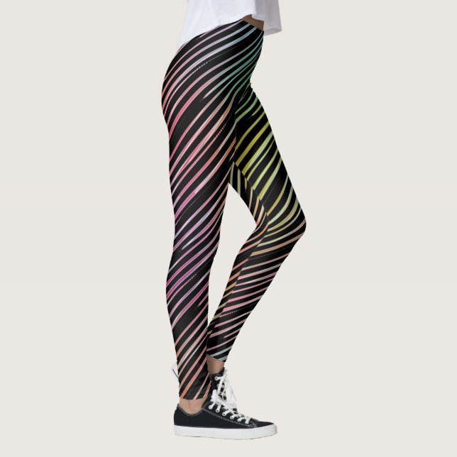 Regenbogenstreifen Leggings (Rechts)