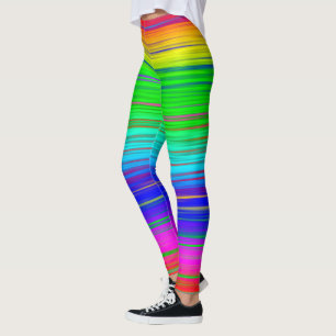 Regenbogenstreifen Leggings