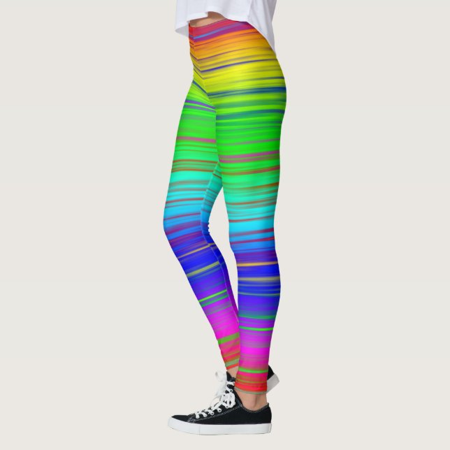 Regenbogenstreifen Leggings (Links)