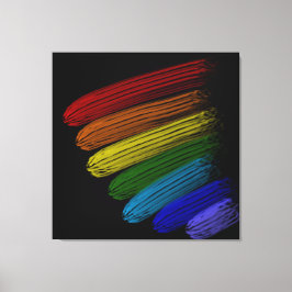 Regenbogenstreifen Leinwanddruck