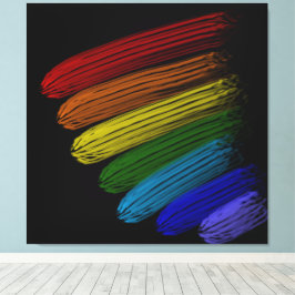 Regenbogenstreifen Leinwanddruck