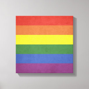 Regenbogenstreifen Leinwanddruck