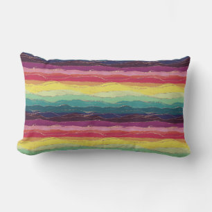 Regenbogenstreifen Lendenkissen
