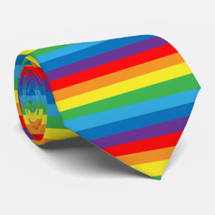Regenbogenstreifen LGBTQ-Muster Krawatte
