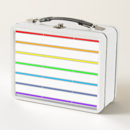 Regenbogenstreifen Metall Brotdose