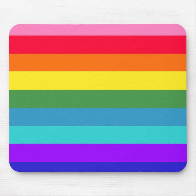 Regenbogenstreifen Mousepad (Vorne)