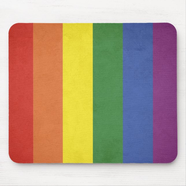 Regenbogenstreifen Mousepad (Vorne)