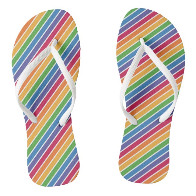 Regenbogenstreifen Muster Flip Flops (Fußbett)