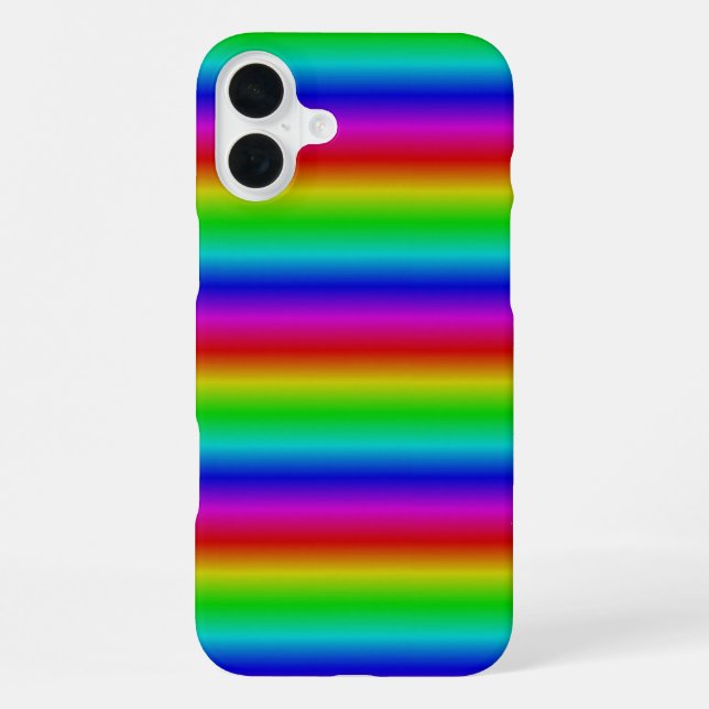 Regenbogenstreifen - Muster iPhone 16 Plus Hülle (Rückseite)
