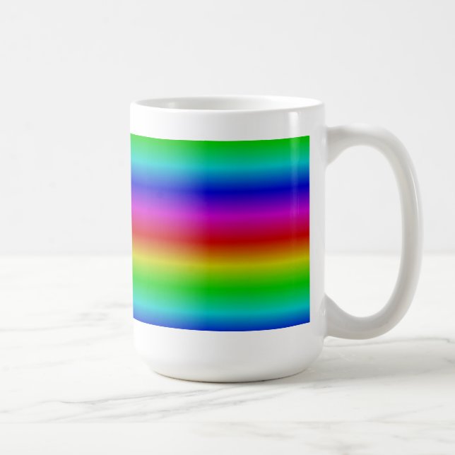 Regenbogenstreifen - Muster Kaffeetasse (Rechts)