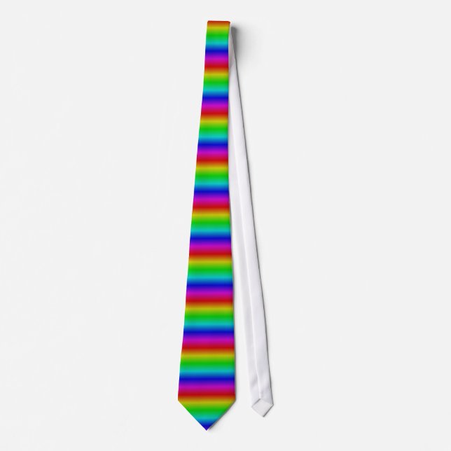 Regenbogenstreifen - Muster Krawatte (Vorderseite)