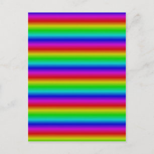 Regenbogenstreifen - Muster Postkarte