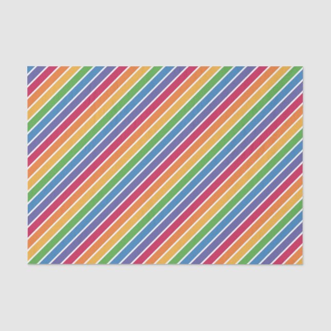 Regenbogenstreifen Muster Seidenpapier (Vorderseite)