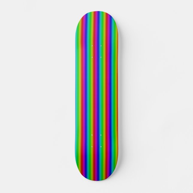 Regenbogenstreifen - Muster Skateboard (Vorderseite)