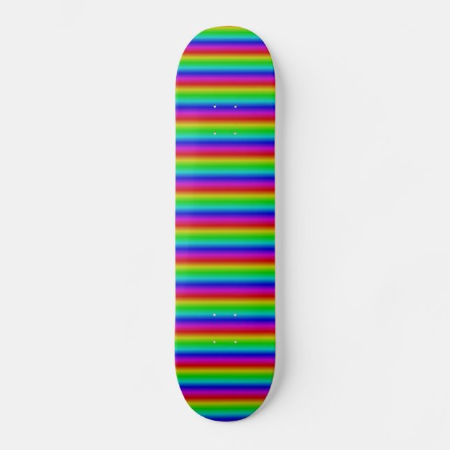 Regenbogenstreifen - Muster Skateboard (Vorderseite)