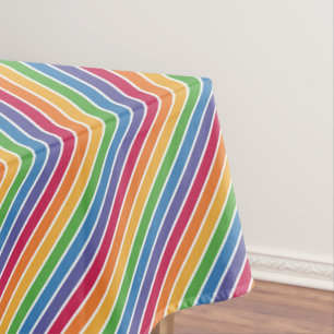 Regenbogenstreifen Muster Tischdecke