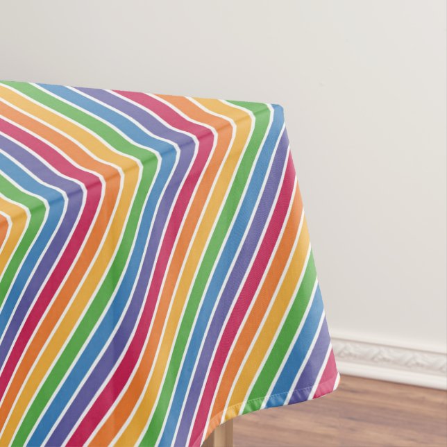 Regenbogenstreifen Muster Tischdecke (Beispiel)