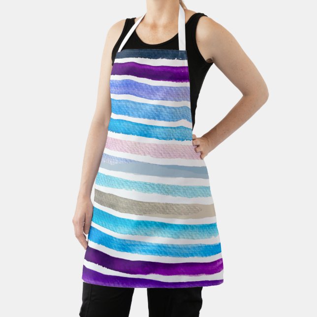 Regenbogenstreifen niedliche Aquarellfarbe Schürze (InSitu)