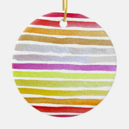 Regenbogenstreifen niedliche Wasserfarbe Keramik Ornament