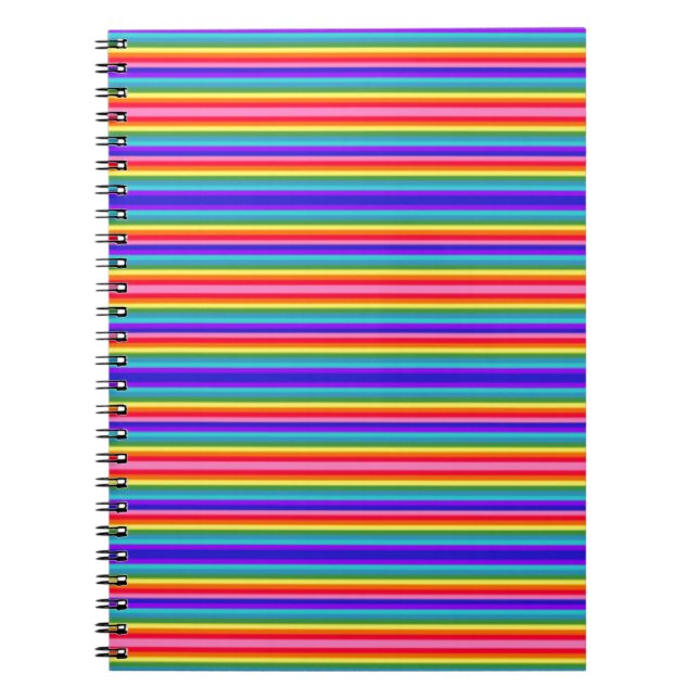 Regenbogenstreifen Notizblock (Vorderseite)