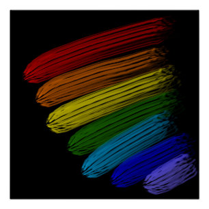Regenbogenstreifen Poster