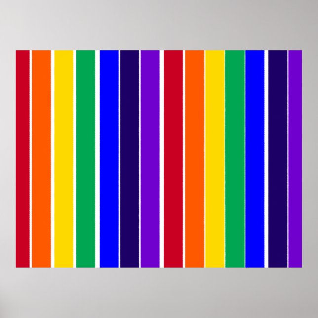 Regenbogenstreifen Poster (Vorne)