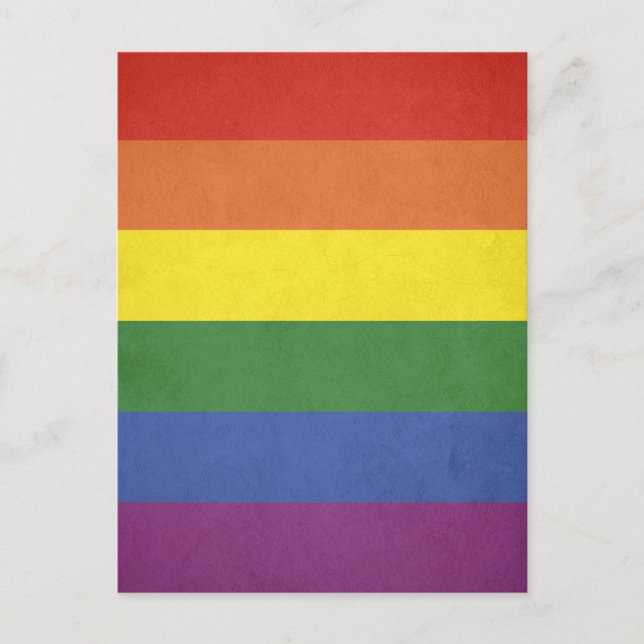 Regenbogenstreifen Postkarte (Vorderseite)