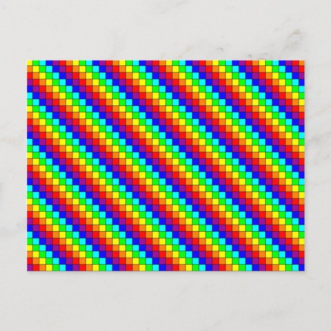 Regenbogenstreifen - Postkarte (Vorderseite)
