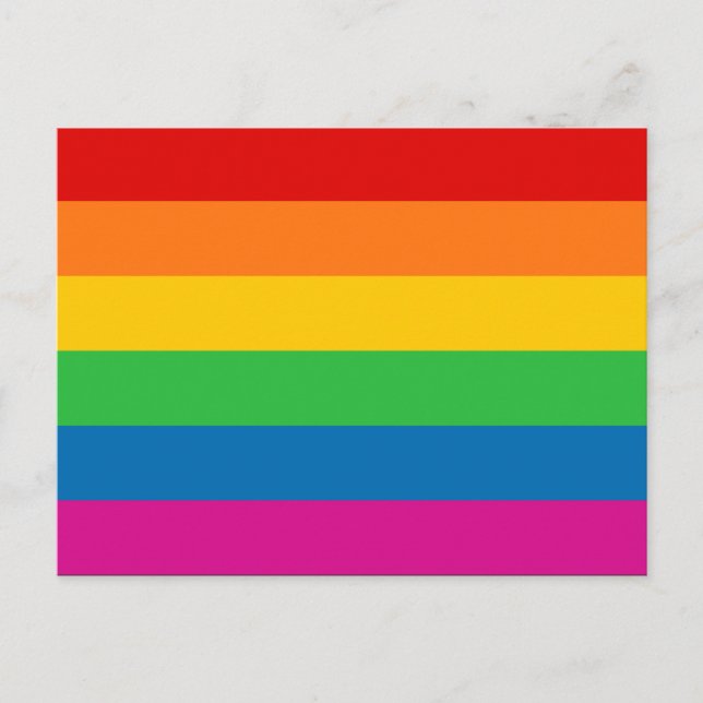 Regenbogenstreifen Postkarte (Vorderseite)