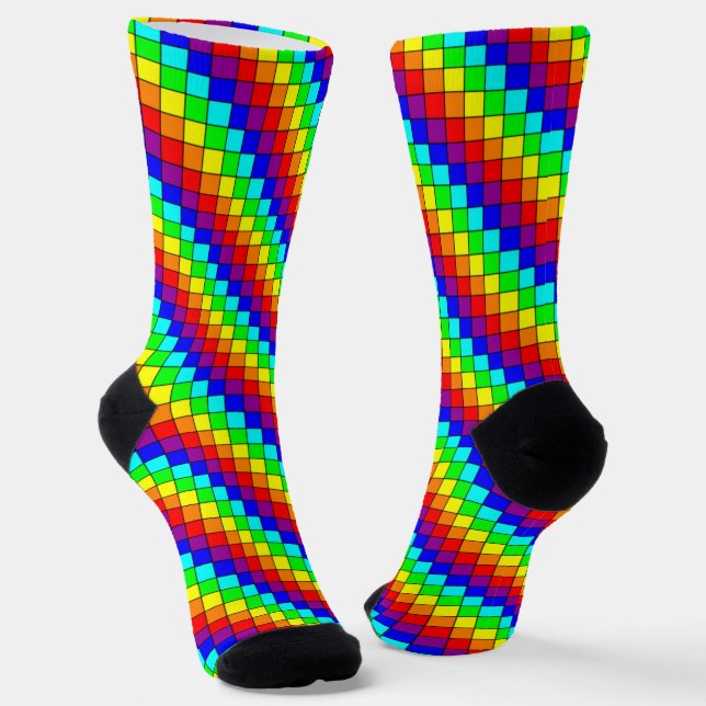 Regenbogenstreifen - Premium Socken (Gewinkelt)