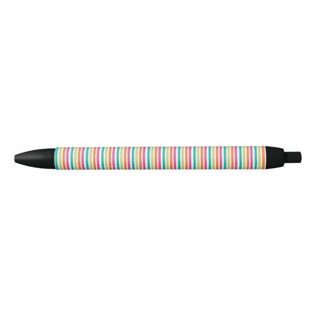 Regenbogenstreifen Retrospass-Muster Kugelschreiber (Vorderseite)