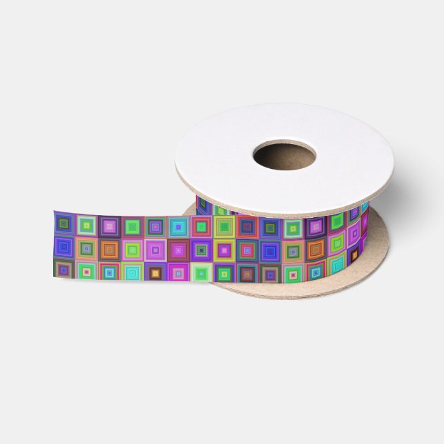 Regenbogenstreifen Satinband (Spule)