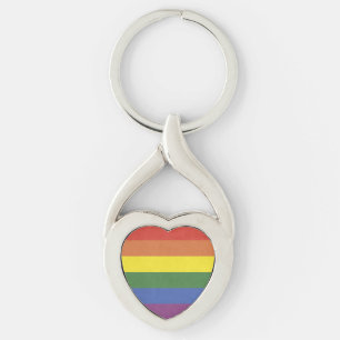 Regenbogenstreifen Schlüsselanhänger