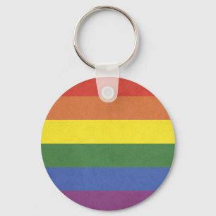 Regenbogenstreifen Schlüsselanhänger