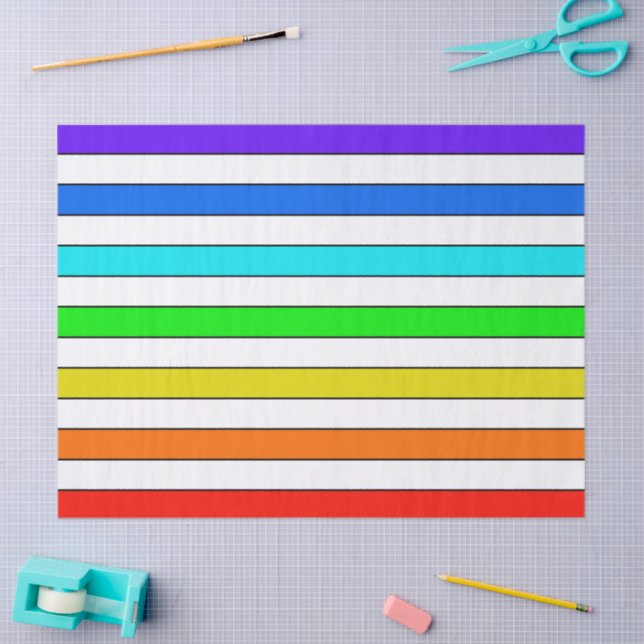 Regenbogenstreifen Seidenpapier (Basteln)