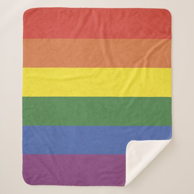Regenbogenstreifen Sherpadecke (Vorderseite)
