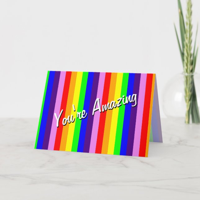 Regenbogenstreifen Sie sind Phantastisch Vielen Da Karte (Vorderseite)