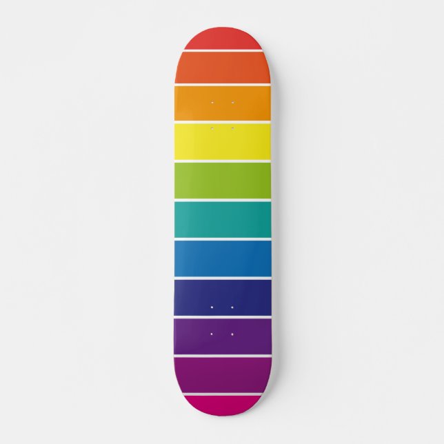 Regenbogenstreifen Skateboard (Vorne)