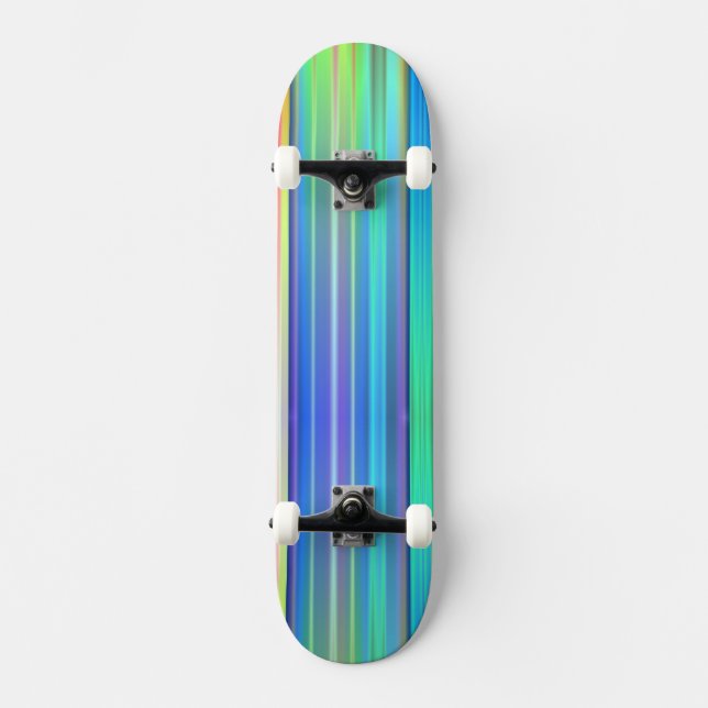 Regenbogenstreifen Skateboard (Vorderseite)