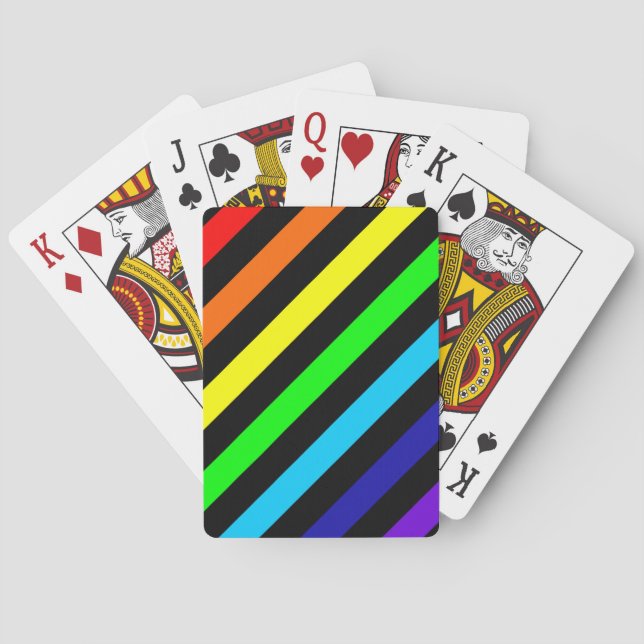 Regenbogenstreifen Spielkarten (Rückseite)