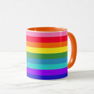 Regenbogenstreifen Tasse