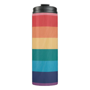 Regenbogenstreifen Thermosbecher
