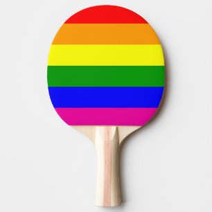 Regenbogenstreifen Tischtennis Schläger